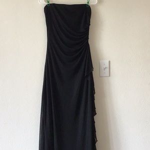 Black Maxi Strapless Tube Dress